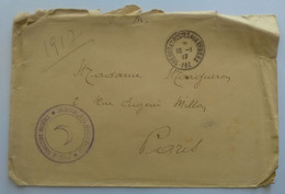 ENVELOPPE FRANCHISE MILITAIRE MAROC Tàd 1917 1er Régiment De Tirailleurs Indigènes Fèz Marcophilie - Briefe U. Dokumente