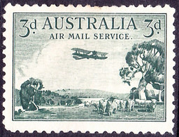 AUSTRALIA 1929 3d Green Air Mail Service SG115 MH - Mint Stamps