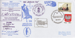 Lettre De La 20° Expédition Antarctique Polonaise Obl Warszawa Le 23/12/1995 Sur N° 3222, 3333 + M/s Jastarnia Bor - Brieven En Documenten