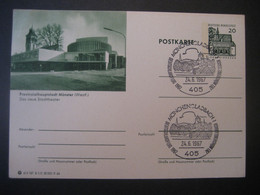 Deutschland 1966- Ganzsache Bildpostkarte Provinzialhauptstadt Münster Mit Stempel Mönchengladbach 1 - Illustrated Postcards - Used