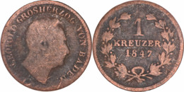 Allemagne - Grand Duché De Bade - 1747 - 1 Kreuzer - Léopold 1er - 03-015 - Taler & Doppeltaler