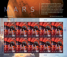 UN 2022 United Nations Planet Mars , Solar System, Rover, Satellite NASA Space, Sheet MNH (**) - Ongebruikt
