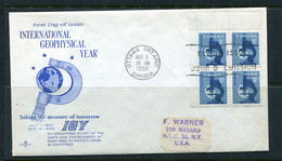 Canada 1958 FDC Corner Block Of 4 Intl Geophysical Year 12698 - Storia Postale