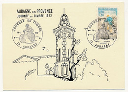 FRANCE => Carte Locale "Journée Du Timbre" 1972 - 13 AUBAGNE - Facteur Rural - 18/3/1972 - Covers & Documents