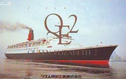 Télécarte JAPON * BATEAU * PHONECARD JAPAN * SHIP  (1107) QUEEN ELISABETH  TELEFONKARTE SCHIFF * Schip - Boot - Barco - - Bateaux