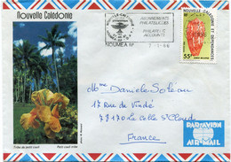 NOUVELLE-CALEDONIE LETTRE PAR AVION DEPART NOUMEA 7-1-86 POUR LA FRANCE - Storia Postale