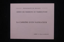 MONACO - Document Offert Par La Poste Aux Abonnés - La Carrière D'un Navigateur " - L 119811 - Lettres & Documents