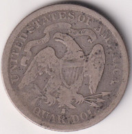 1876 S, SEATED LIBERTY QUARTER - 1838-1891: Seated Liberty (Libertà Seduta)