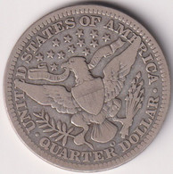 1908 O , BARBER QUARTER - 1892-1916: Barber