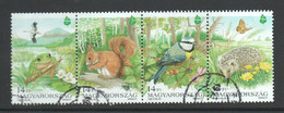 Hongarije 1995 Mi 4343-46 Samenhangend, Prachtig Blokje Van 4, Gestempeld - Used Stamps