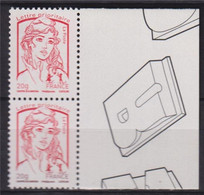 Marianne Et La Jeunesse Paire 4767a Du Bloc 40 Timbres Multi-impressions Salon Automne TVP LP -20g Taille Douce - 2013-2018 Marianne Of Ciappa-Kawena