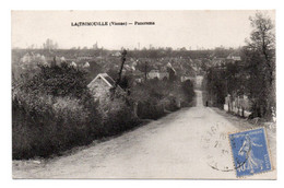 CPA La Trimouille Panorama Timbre Bleu 40c Semeuse Camée  Cachet 1930 - La Trimouille