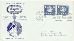 Canada Gelopen FDC  Tgv.  10 Jaar Nato (6025) - Lettres & Documents