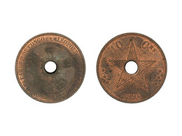 CONGO FREE STATE * 10 Cent 1894  Gedeeltelijk Donkere Patine * Pr / FDC * Nr 11004 - 1885-1909: Leopoldo II