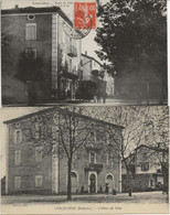 LABLACHERE - ARDECHE - 2 CARTES DE L'HOTEL DE VILLE --1921 - Altri & Non Classificati