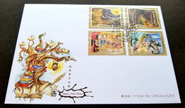 Macau Macao Classic Fairy Tales 2018 King Bird Book Prince Story Wolf (FDC) *foil *unusual - Brieven En Documenten