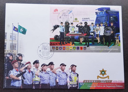 Macau Macao 325th Public Security Police Force 2016 Working Dog Uniform Car Weapon (FDC) - Covers & Documents