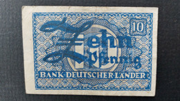 BILLET 1948 ALLEMAGNE 10 PFENNIG - Other & Unclassified