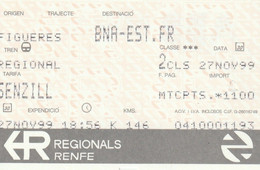 España Espagne Spain - Renfe Regional - Figueres - BNA-EST. FR 1999 - Europa