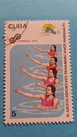 CUBA - Timbre 1991: Sports - XIe Jeux Panaméricains Multisports - Habana '91 - Natation Synchronisée - Usati