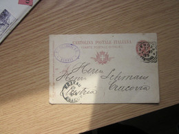 Cartolina Postale Italiana Genova  To Krakau 1897 - Autres & Non Classés