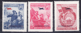 Yugoslavia Republic 1949 Airmail Mi#575-577 Mint Never Hinged - Nuevos