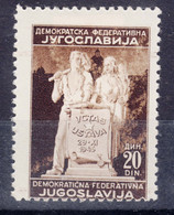 Yugoslavia Republic, Post-War Constitution 1945 Mi#491 I Mint Hinged - Unused Stamps