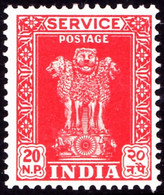 INDIA 1957 20np Vermillion SERVICE SGO172a MH - Official Stamps