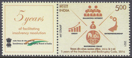 India - My Stamp New Issue 01-10-2021  (Yvert 3414) - Nuevos