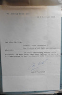 Lettre Autographe De André Castelot Historien écrivain Journaliste Biographe 1974 - Writers