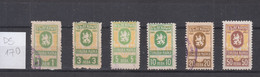 1945 Bulgaria Bulgarie Bulgarije 1,3,5,10,20,50Leva Fiscal Revenue Stamp Bulgarian Revenues (ds170) - Dienstzegels