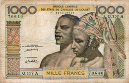 West African States Ivory Coast 1000 Francs 1959 P-103A  M. S. M'khaitirat - Costa D'Avorio