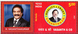 INDIA 2022 MY STAMP,  VASANTA  & CO, Leading Entrepeuner,  LIMITED  ISSUE, 1v  With Tab MNH(**) - Nuevos