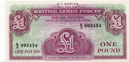 GREAT BRITAIN 1 Pound (4th. Series)  1962  P-M36a SERIE K/3 993434  UNC-British Armed Forces - Autoridad Militar Británica