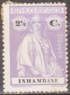INHAMBANE - 1914, Ceres  - 2 1/2 C.  Pap. Porc. Médio. D 15 X 14  * MH   MUNDIFIL  Nº 76 - Inhambane