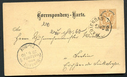 ÖSTERREICH Postkarte P43 Marienbad Mariánské Lázně - Berlin 1890 - Briefkaarten