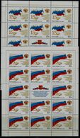 RUSSIA 2008 15 YEARS OF THE FEDERATION COUNCIL OF THE RUSSIAN FEDERATION: 15 YEARS OF THE STATE DUMA SET OF 2 FULL SHEET - Ganze Bögen