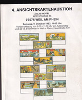 4. Ansichtskartenauktion Walter Dienger 9. Okt. 1993 Auktionskatalog Ansichtskarten Auktion - Cataloghi