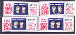 China 2022 China Jiangsu Longhutang Residential District Label ATM Stamps (4v) (Fasson Paper) - Nuevos