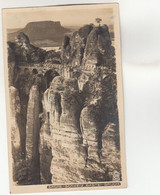 B1313) Sächs. Schweiz - BASTEI BRÜCKE - Tolle Alte AK - - Bastei (sächs. Schweiz)