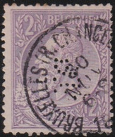 Belgie   .    OBP    .   52  .  Perf.    .     O      .   Gestempeld  .   /   .   Oblitéré - 1884-1891 Leopold II