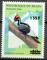 BENIN 2000 MICHEL A1246 135F /40F Val 1000€ - OISEAU OISEAUX CAMPEPHILUS PRINCIPALIS OVERPRINTED OVERPRINT SURCHARGE MNH - Climbing Birds