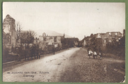 CPA Type Carte Photo Guerre 14/18 - HAUT RHIN - CERNAY - Une Rue En Ruine Animée , Militaires- édition J. Kuntz / 44 - Cernay