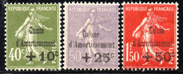 806.FRANCE.1931 SINKING FUND,Y.T.275,276 MH,277 MNH,LIGHT WRINKLES NOT AFFECTING PAPER,SCB39-B41 - 1927-31 Caisse D'Amortissement