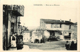 Conques * La Rue De La Mairie * Café De La Mairie * Villageois - Conques Sur Orbiel