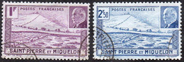 Détail De La Série Maréchal Pétain Obl. Saint Pierre Et Miquelon N° 210 Et 211 - 1941 Série Maréchal Pétain