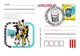 UNGHERIA MAGYAR - 17.9.83 Finale BUDAPEST XIX Camp. Europeo Femminile BASKET Pallacanestro Su Cartolina Post.- 6972 - Lettres & Documents