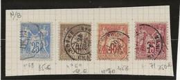 TYPE SAGE N° 68 A 71 OBLITERES -TB- 1876 - 1878 - COTE : 292 € - 1876-1878 Sage (Tipo I)