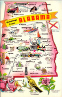 Alabama Greetings From The Cotton State With Map - Other & Unclassified