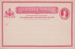 1865. QUEENSLAND AUSTRALIA  POST CARD ONE PENNY VICTORIA QUEENSLAND.  - JF430281 - Lettres & Documents